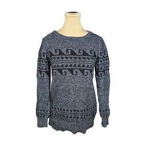 Roots Dark Grey Cotton Knit Sweater Sz XS